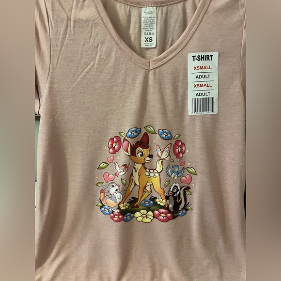 Pink Bambi Graphic T-Shirt - Picture 1 of 2
